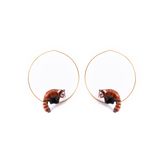 Bijoux - Créoles triangle panda rouge - NACH