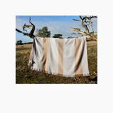 Homewear textile - PLAID UNHAIS IN 50% ORGANIC WOOL AND 50% ORGANIC COTTON - SCHOOLOFLIFEPROJECTS