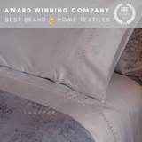 Bed linens - Sheet Set - Embroidered Sheet Set 600 TC + 2 Pillowcases 50*75 CM (FLAGSHIP) - VIDDA ROYALLE