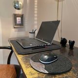 Office sets - Leather and wool felt desk pads - L'ATELIER DES TANNERIES
