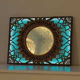 Autres objets connectés - Mandala lumineux à fleurs LED, décoration murale, lumière d'ambiance, décoration d'appartement - BHDECOR
