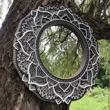 Miroirs - Miroir mural Art Déco, miroir avec cadre en bois - BHDECOR