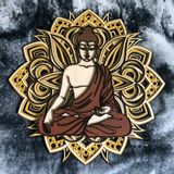 Other wall decoration - Buddha Taoist Zen Mandala, Mandala Wall Decal, Spiritual Room Decor - BHDECOR