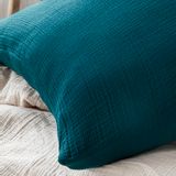 Bed linens - Double gaze de coton Tendresse Paon - Duvet set - ESSIX