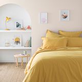Bed linens - Coton Lavé Soft line Curry - Duvet set - ESSIX