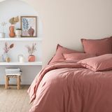 Bed linens - Coton Lavé Soft line Terracotta - Duvet set - ESSIX