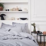 Linge de lit - Percale de coton Royal line Argent - Parure de lit - ESSIX