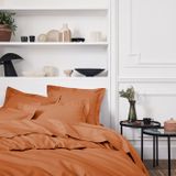 Linge de lit - Percale de coton Royal line Terre de Sienne - Parure de lit - ESSIX