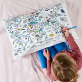 Children's bedrooms - world map pillowcase - EATSLEEPDOODLE