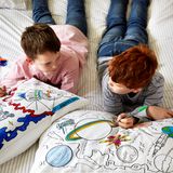 Children's bedrooms - colour & learn space explorer pillowcase. - EATSLEEPDOODLE
