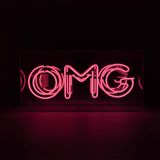 Lampes de bureau - 'OMG' Boîte à néon Acrylique - Rose - LOCOMOCEAN