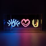Desk lamps - 'Eye Love You' Acrylic Box Neon Light - LOCOMOCEAN