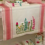 Linge de table textile - Serviette de cuisine DUE FRAGOLE Flowery Meadow - BUSATTI 1842