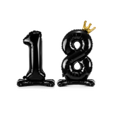 Objets de décoration - Ballon en Mylar debout, Chiffre ''18' - PARTYDECO