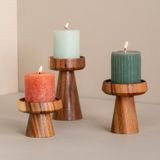 Candlesticks and candle holders - Kinta's natural wood candleholders - KINTA