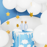 Decorative objects - Birthday candle Number from 0 to 9, light blue - PARTYDECO