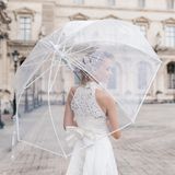 Objets personnalisables - PARAPLUIE TRANSPARENT MARIAGE BLANC - SMATI