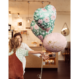 Decorative objects - Mother’s Day: Card with keychain, Foil balloons Heart with flowers, Gift bag Flowers, Iron on patches Supermom, Socks Flowers - PARTYDECO