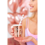 Objets de décoration - Gobelets Happy Birthday, or rose, Assiettes Happy Birthday, or rose - PARTYDECO
