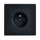 Decorative objects - M Socket on Single Plate in Matte Black - MODELEC