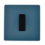 Decorative objects - Flat Button M in Black on Single Plate in Blue RL - MODELEC