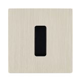 Decorative objects - Black Flat M Button on Brushed Nickel Single Plate - MODELEC