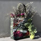 Homewear textile - Cabas du marché "Aubergines – Courgettes" - MARON BOUILLIE