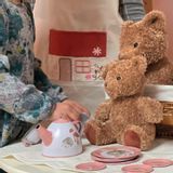 Toys - 540054 - TIN TEA SET HEDGEHOG IN A WICKER BASKET - EGMONT TOYS