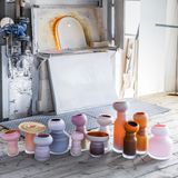 Design objects - Fungus vase, Little size, Pink and Yellow - DAVID VALNER STUDIO