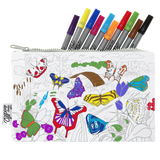 Stationery - colour and learn butterfly pencil case - EATSLEEPDOODLE