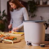 Kitchens furniture - Garden composter- BOKASHI ORGANKO ESSENTIAL SET + BASE (grey) - Plastics Recycling Awards Finalist - PLASTIKA SKAZA - EXCEEDING EXPECTATIONS