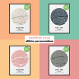 Poster - POSTERS MAPS OF CITIES IN FRANCE - L'AFFICHERIE