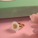 Bijoux - Bague marguerite avec pistil doré - NACH