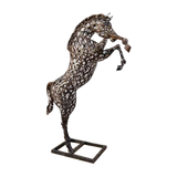 Sculptures, statuettes and miniatures - Metallic Horse Standing - GRAND DÉCOR
