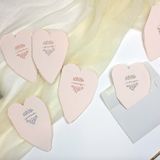 Stationery - Blush Heart Handmade Paper Letterpress Card - OBLATION PAPERS AND PRESS