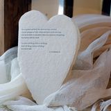 Stationery - Deckled Heart Handmade Paper Letterpress Card - OBLATION PAPERS AND PRESS
