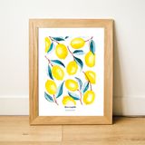 Affiches - Affiche 30 x 40 cm - Citrons - BLEU COQUILLE