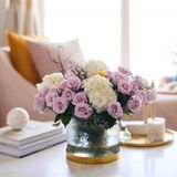 Vases - Fluted Glass & Brass Vase/Votives - FLECK