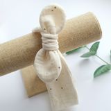 Hair accessories - DOUBLE GAUZE HEADBAND “Écru” - TÊTE DE LYLOTTE