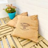 Fabric cushions - Jute cushions “The gardener” - ATELIER COSTÀ