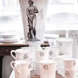 Céramique - Tasse sceau à lettre personnalisée en céramique blanche - CARRON PARIS