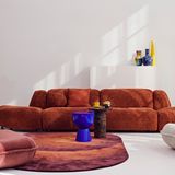 Chaises pour collectivités - Sofa Fabric - A-Round-U - Module - Rust Red - POLSPOTTEN