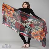 Scarves - WOOL SCARF WITH EMBROIDERY - HINAR CORPORATION