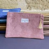 Clutches - Pink Velvet Pouch - L'ATELIER DES CREATEURS
