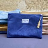 Clutches - Blue Velvet Pouch - L'ATELIER DES CREATEURS