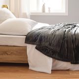 Objets de décoration - Plaid et Couverture microvelours côtelé DOLCE - TOISON D'OR