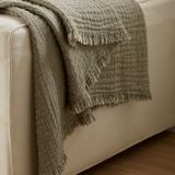 Objets de décoration - Plaid en gaz de laine et coton ESTRELA - TOISON D'OR