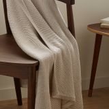 Objets de décoration - Plaid coton en maille LOUXOR - TOISON D'OR