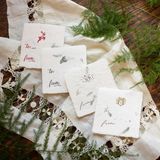 Papeterie - Petite étiquette-cadeau Holiday Fern en papier typographique fait à la main - OBLATION PAPERS AND PRESS