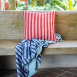 Fabric cushions - Textured Stripy Handspun Cotton Cushion Cover - OCK POP TOK